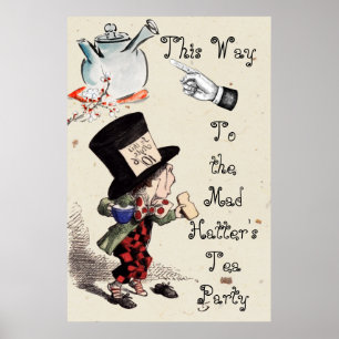 Poster Alice - Festa de Chá do Chapeleiro Louco 1865