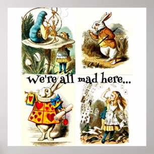 Poster Alice In Wonderland Art presente para o amante de