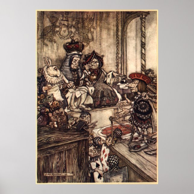 Poster Alice In Wonderland por Arthur Rackham (Frente)