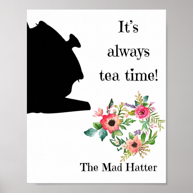 Poster Alice in Wonderland Wall Art, Tea Cote (Frente)