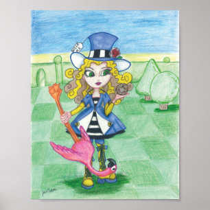 Pôster Alice joga o Croquet