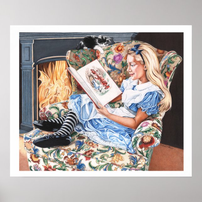 Pôster Alice: Ler Ignora a Imaginação (Frente)