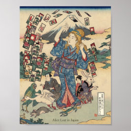 Poster Alice Lost in Japan | Ukiyo-e Floating Wonderland