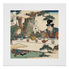 Pôster Alice Lost in Japan | Ukiyo-e Mad Tea Party
