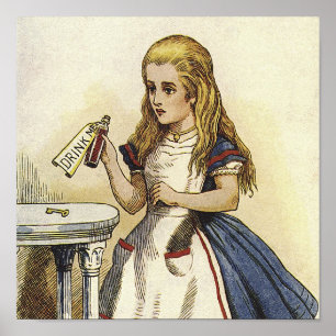 Poster Alice na arte das canvas do país das maravilhas