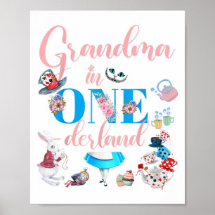 Poster Alice Na Família Onederland Avó Do Aniversário
