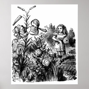 Pôster Alice no Jardim das Flores Vivas