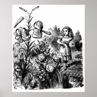 Pôster Alice no Jardim das Flores Vivas