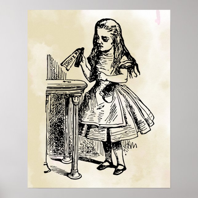 Poster Alice no País das Maravilhas Beba-me (Frente)