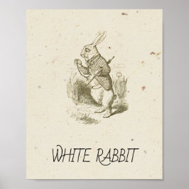 Poster Alice no País das Maravilhas - COELHO BRANCO