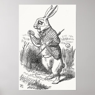 Poster Alice no País das Maravilhas, Coelho Branco verifi