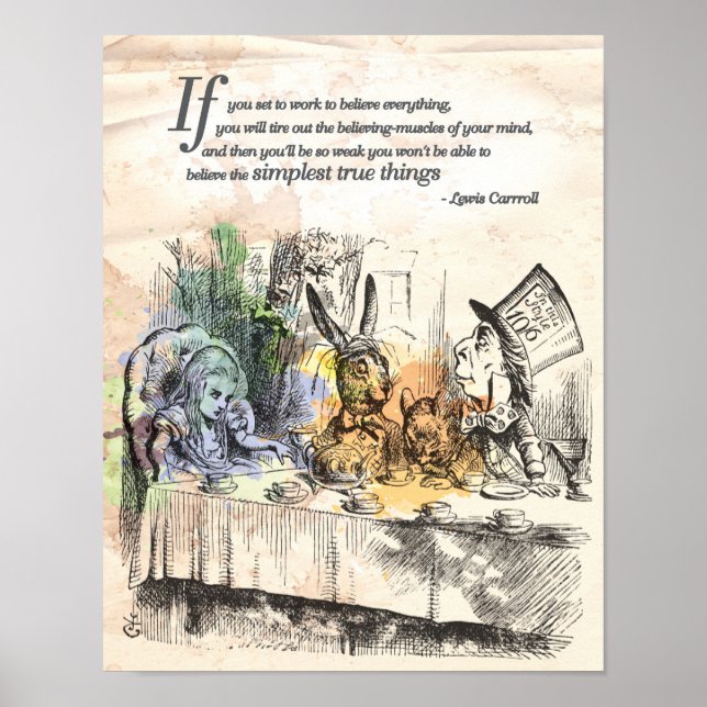 Pôster Alice no País das Maravilhas "Coisas Verdadeiras M (Frente)