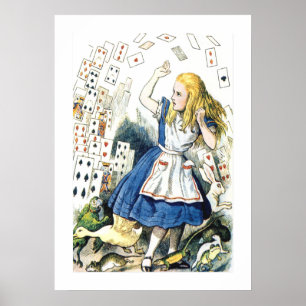 Poster Alice no País das Maravilhas com Cartões Mágicos