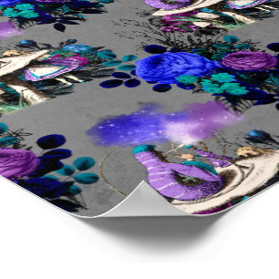 Poster Alice no País das Maravilhas das Flores Fumantes