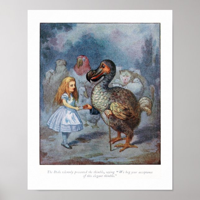 Pôster Alice no País das Maravilhas Dodo Tenniel Impressã (Frente)