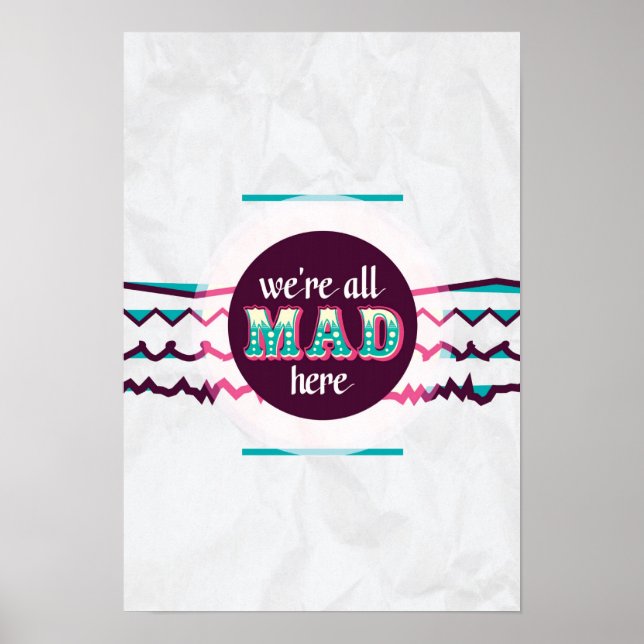 Poster Alice no País das Maravilhas - Estamos todos louco (Frente)