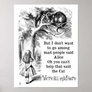 Poster Alice no país das maravilhas; Gato de Cheshire co