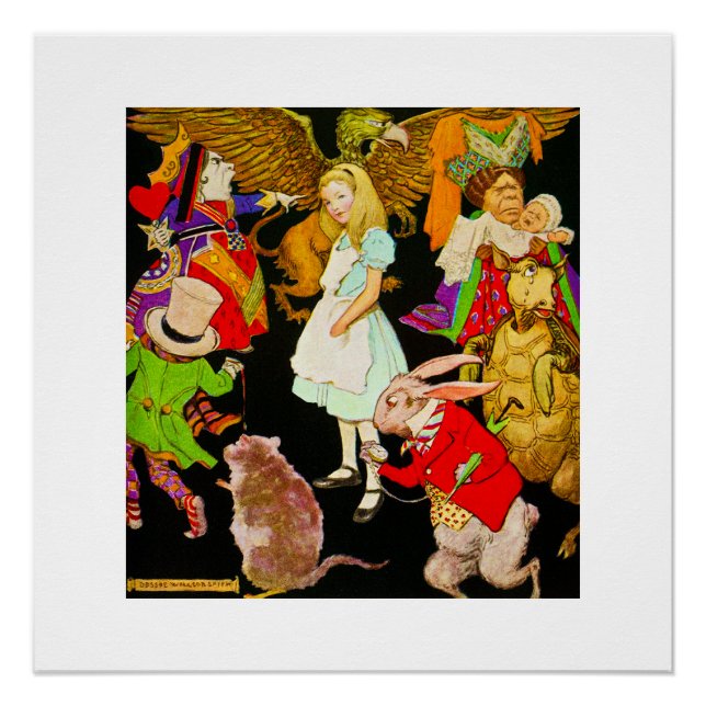 Pôster Alice no País das Maravilhas, Jessie Willcox Smith (Frente)
