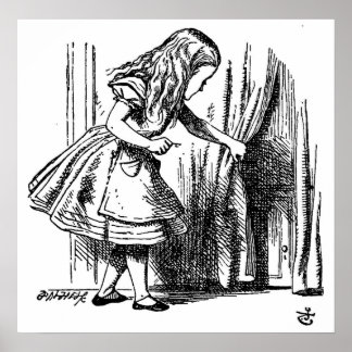 Poster Alice no País das Maravilhas - Pequena Porta para 