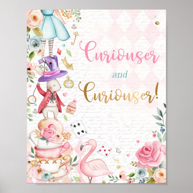 Poster Alice no País das Maravilhas - Sinal de Decoração  (Frente)