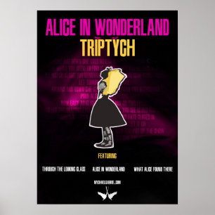 poster "Alice No País das Maravilhas: Triptych"