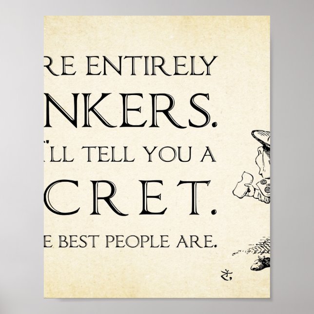 Poster Alice no País das Maravilhas - Você é Totalmente B (Frente)