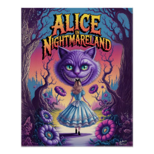 Pôster Alice no Poster da Fantasia Dark-Nightmalanda