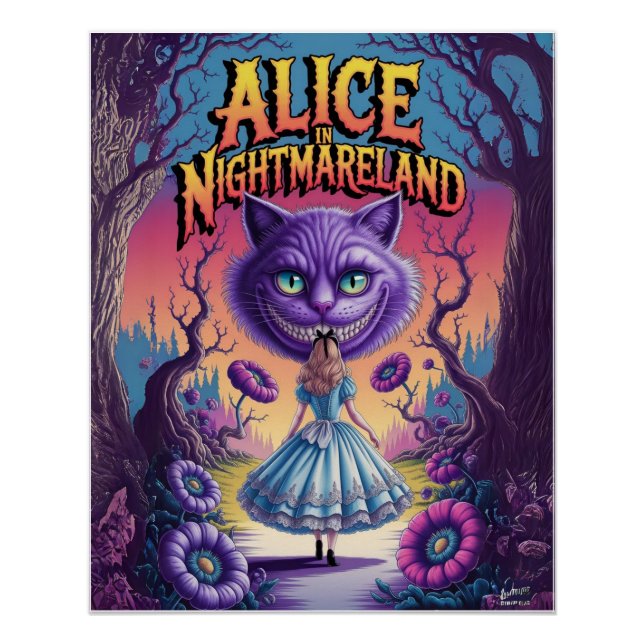 Pôster Alice no Poster da Fantasia Dark-Nightmalanda (Frente)