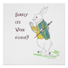 Pôster Alice no Rabbit Branco da Maravilha.