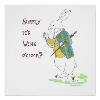 Pôster Alice no Rabbit Branco da Maravilha.