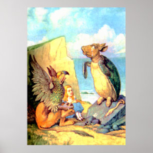 Poster Alice, o grifo & a tartaruga trocista no país das