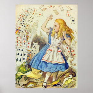 Poster Alice & os Cartões Cor Completa