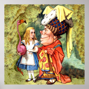 Pôster Alice Plays Flamingo Croquet com a Duquesa