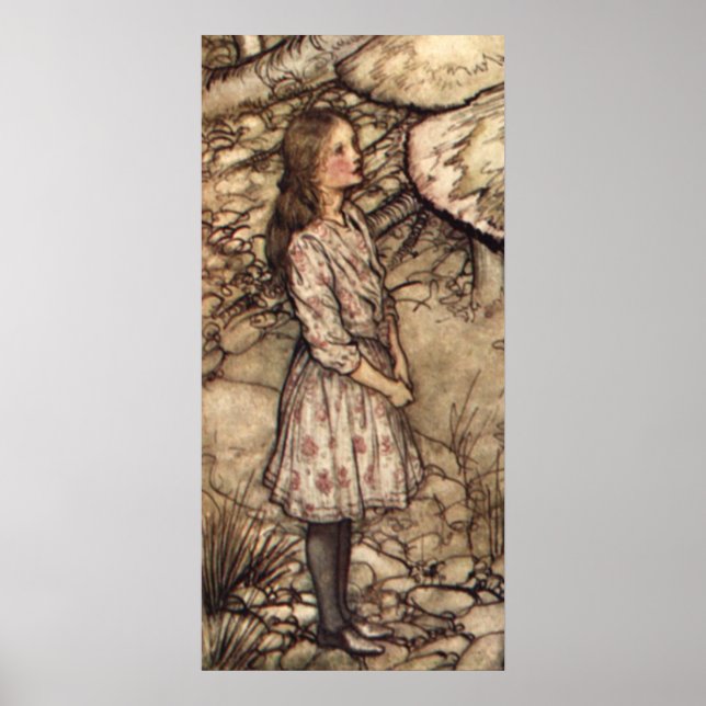 Poster Alice por Arthur Rackham (Frente)