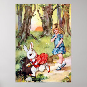 Poster Alice segue o coelho branco ao país das maravilha