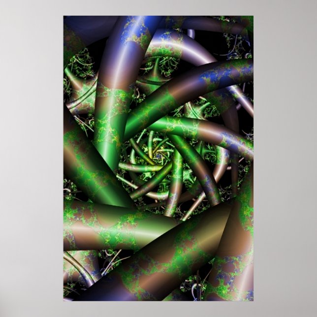Poster Alienígena | Arte Fractal Multicolor (Frente)