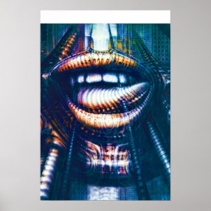 Poster Alienígena Boca H R Gigante