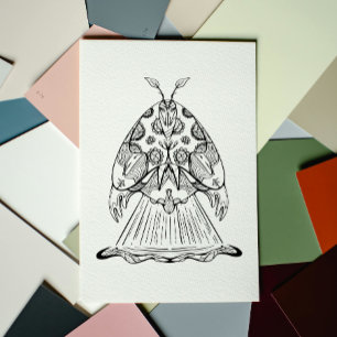 Poster Alienígena: Coloração de Vintagem do Moth Spaceshi