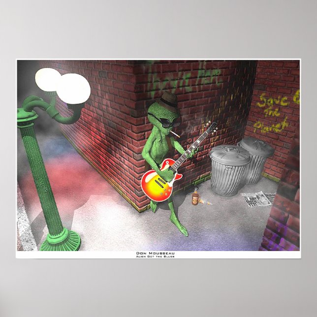 Pôster Alienígena com o Blues (Frente)