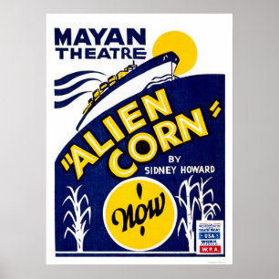 Poster Alienígena Corn Drama 1938 WPA