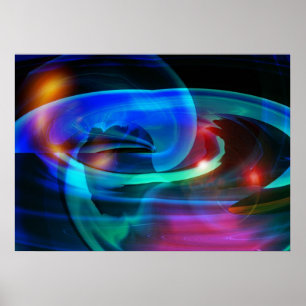 Poster alienígena de Abstrato de invasão de 