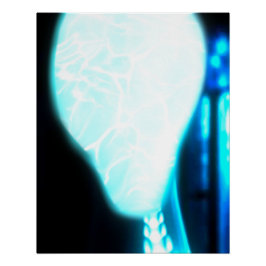 Pôster Alienígena de Éter Azul Cósmico Poster brilhante