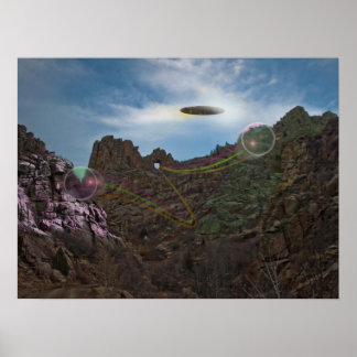 Poster Alienígena do Colorado Canyon Spaceship