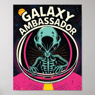 Poster Alienígena do Embaixador Galaxy