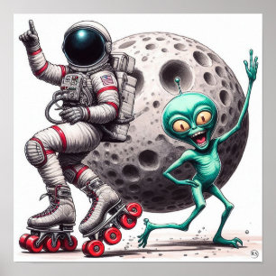 Poster Alienígena do Espaço Boogie