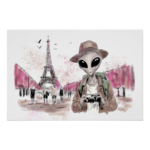 Pôster Alienígena em Paris