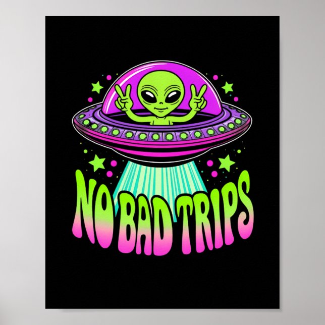 Poster alienígena em um disco voador (Frente)