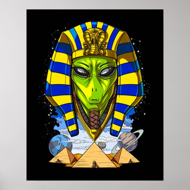 Poster Alienígena Faraó Egito Tutankhamun Ancian Annunaki (Frente)