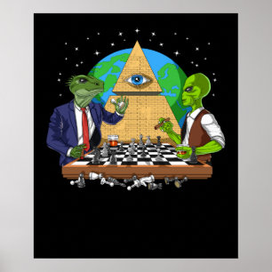 Poster Alienígena Illuminati