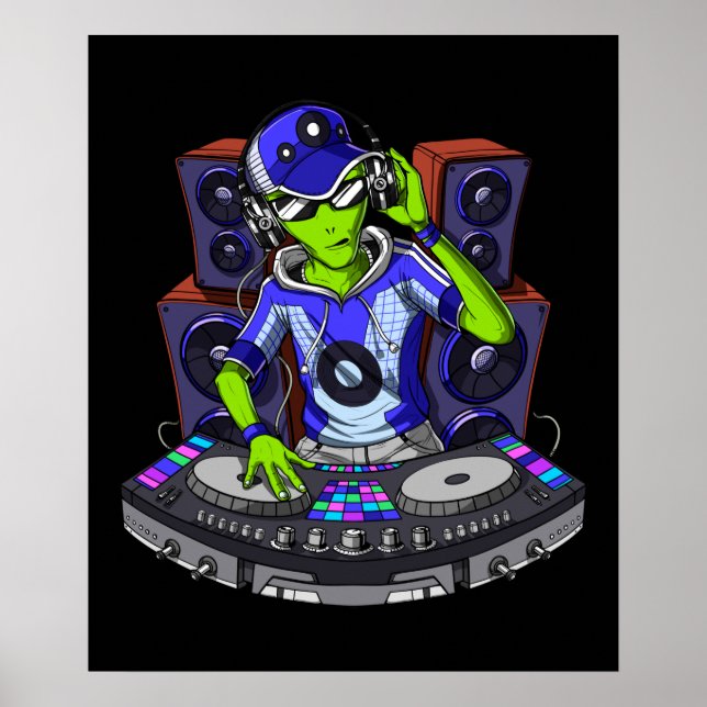 Poster Alienígena Music DJ (Frente)